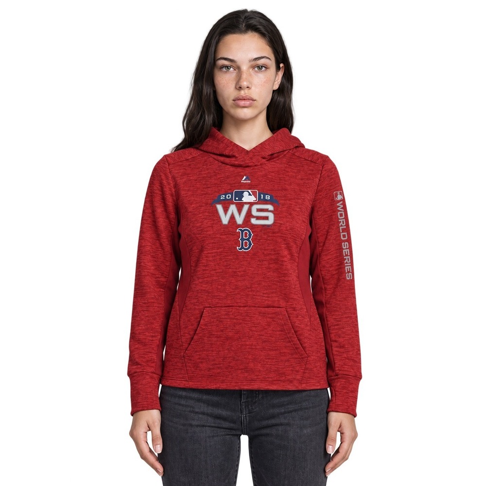 Majestic Boston Red Sox Hoodie Women's Size Large 2018 World Series Pullover